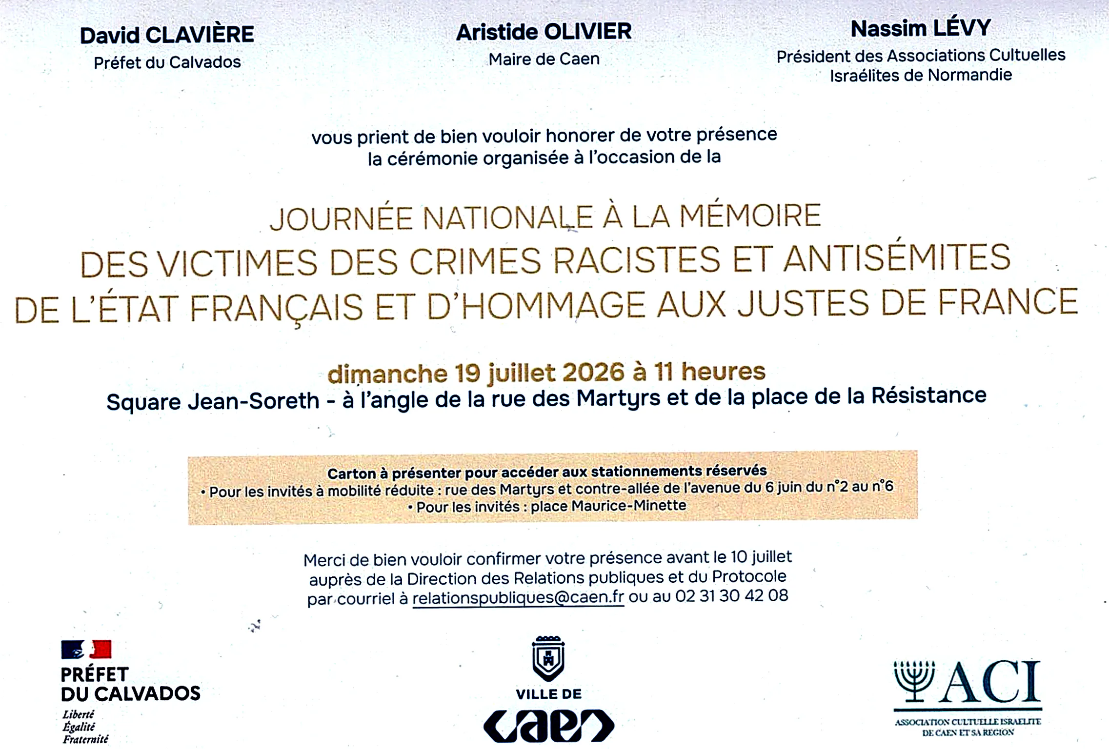 CAEN : Dimanche 19 juillet 2026 à 11 heures