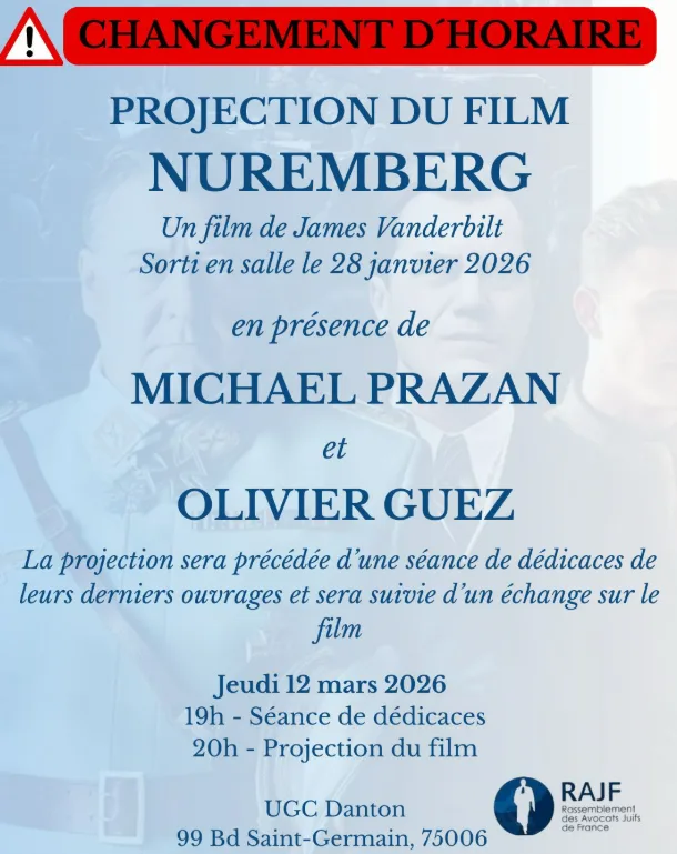 Projection du film Nuremberg – 12 mars 2026