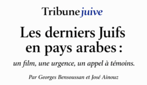 Les derniers Juifs en pays arabes : un film, une urgence, un appel à témoins. Par José Ainouz et Georges Bensoussan